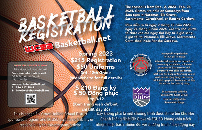 WCBA Basketball Half Flyer Vietnamese